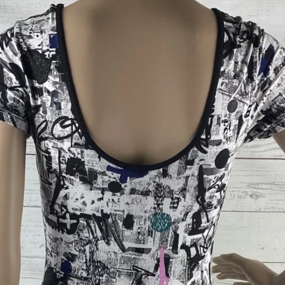 Topshop Bodycon Dress 🌺 Cute Newsprint - Picture 10 of 12